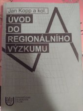 kniha Úvod do regionálního výzkumu, Západočeská univerzita, Pedagogická fakulta 2001