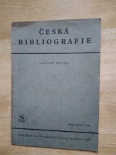 kniha Česká bibliografie, Svaz českých knihkupců a nakladatelů] 1944