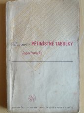 kniha Pětimístné tabulky logaritmické, Jednota čs. matem. a fys. 1949
