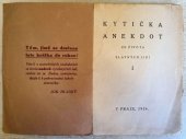 kniha Kytička anekdot ze života slavných lidí I, Josef Hladký 1926