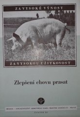 kniha Zlepšení chovu prasat, Brázda 1951