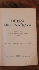 kniha Dcera milionářova, Švíkal 1930