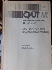 kniha Deutsch für das Bauingenieurwesen, ČVUT 1995