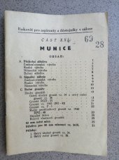 kniha Rukověť pro aspiranty a důstojníky v záloze Část XXI. - Munice, Naše vojsko 1947