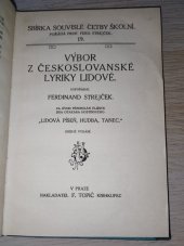 kniha Výbor z českoslovanské lyriky lidové, F. Topič 1917