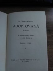 kniha Adoptovaná Román, Alois Hynek 1943