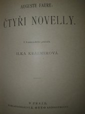 kniha Čtyři novelly, J. Otto 1896