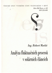 kniha Analýza fluktuačních procesů v solárních článcích = Analysis of fluctuation processes of solar cells, Vysoké učení technické v Brně 2012