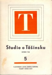 kniha Studie o Těšínsku. Sv. 5., Vlastivědný ústav 1977
