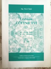 kniha Učebnice účetnictví  Pro střední školy a veřejnost 2.díl, Tiskárna Havlíčkův Brod  2000