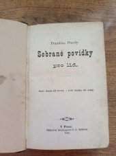 kniha Františka Pravdy Sebrané povídky pro lid Serie druhé díl čtvrtý - Celé sbírky díl osmý., I. L. Kobrova 1885