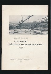 kniha Literární místopis okresu Blansko Met. materiál, Okresní knihovna 1978