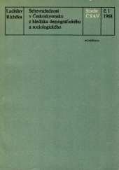 kniha Sebevražednost v Československu z hlediska demografického a sociologického, Academia 1968