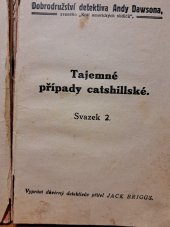 kniha Tajemné případy catshillské, Bohuslav Šrámek 1935