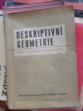 kniha Deskriptivní geometrie pro 1. třídu gymnasií, Státní nakladatelství učebnic 1950