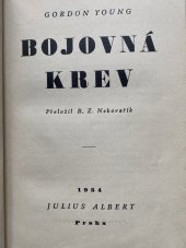 kniha Bojovná krev, Julius Albert 1934