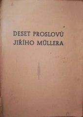 kniha Deset proslovů Jiřího Müllera, Zeman Jan 1948