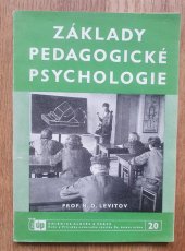 kniha Základy pedagogické psychologie, Práce 1951