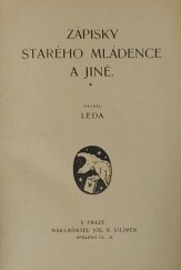 kniha Zápisky starého mládence a jiné, Jos. R. Vilímek 1914