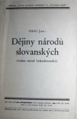 kniha Dějiny národů slovanských [vyjma národ československý], Alois Šašek 1930