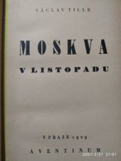 kniha Moskva v listopadu, Aventinum, Ot. Štorch-Marien 1929