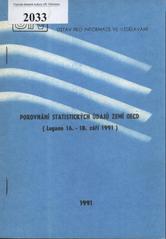 kniha Porovnání statistických údajů zemí OECD (Lugano 16.-18.září 1991), Ústav pro informace ve vzdělávání 1991