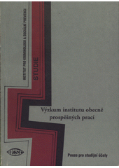 kniha Výzkum institutu obecně prospěšných prací, Institut pro kriminologii a sociální prevenci 1998