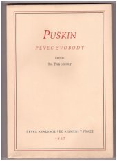 kniha Puškin, pěvec svobody, Česká akademie věd a umění 1937