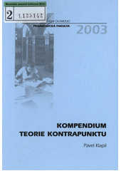 kniha Kompendium teorie kontrapunktu, Univerzita Palackého 2003