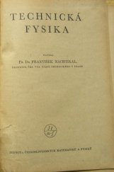 kniha Technická fyzika, Jednota československých matematiků a fyziků 1946