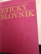 kniha Etický slovník , Nakladatelstvo  pravda 1978