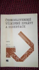 kniha  Československé výzkumné zprávy a disertace díl 1 výběr 1-38, Ústředí vědeckých technických a ekonomických informací 1989