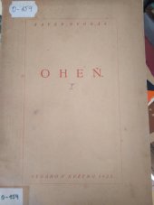 kniha Oheň. [I], Šprongl 1923