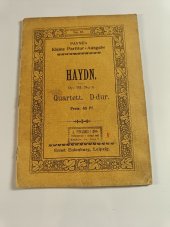 kniha Haydn No. 57. Quartett D-dur, Op. 76, No. 5, Ernst Eulenburg 1900