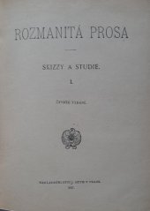 kniha Rozmanitá prosa. I, J. Otto 1917