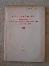 kniha Teze pro školení nově zvolených funkcionářů v základních organizacích ROH na období 1959-1960, Práce 1959