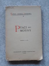 kniha Ptačí motivy. cyklus I. a II., J. Otto 1897