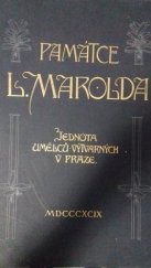 kniha Památce L. Marolda, Péčí a nákladem Jednoty umělců výtvarných 1899