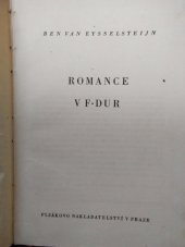 kniha Romance v F-dur, Plzákovo nakladatelství 1946