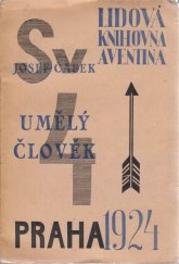 kniha Umělý člověk ilustrovaný feuilleton, Aventinum 1924