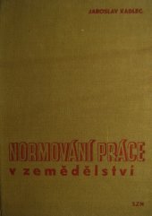 kniha Normování práce v zemědělství, SZN 1959