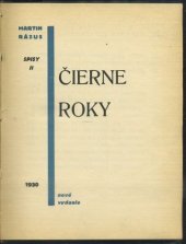 kniha Čierne roky, L. Mazáč 1930