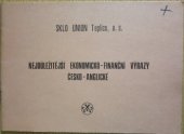 kniha Nejdůležitější ekonomicko - finanční výrazy česko - anglické, Sklo Union Teplice 1990