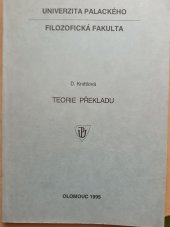 kniha Teorie překladu, Vydavatelství Univerzity Palackého 1995
