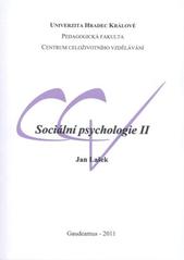 kniha Sociální psychologie II, Gaudeamus 2011