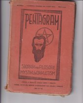 kniha Pentagram sborník pro filosofii,mystiku a okultism, Otakar Griese 1919