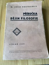 kniha Příručka dějin filosofie, Občanská tiskárna 1938