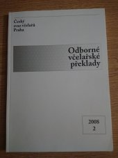 kniha Odborné včelařské překlady 2008 2, Český svaz včelařů 2008