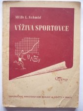 kniha Výživa sportovce, Jaromír Velát 1946