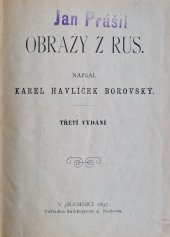 kniha Obrazy z Rus, Alois Neubert 1897